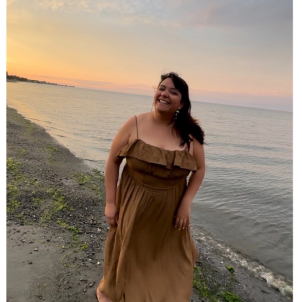SUPER SALE!! Plus & L Size Elegant Brown Ruffle Maxi Dress